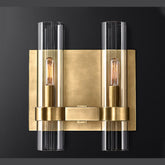 Tessa double wall light in brass
