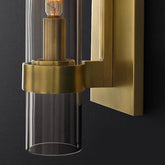 Tessa brass collar and glass tube detail