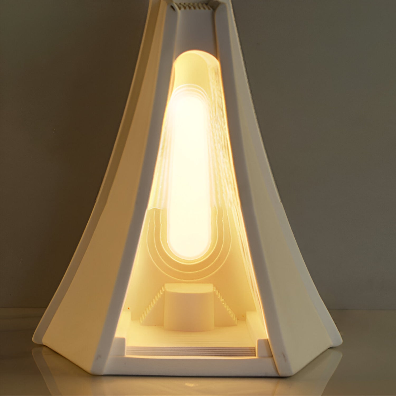 Scandinavian Prism Tower Plaster LED Table Lamp