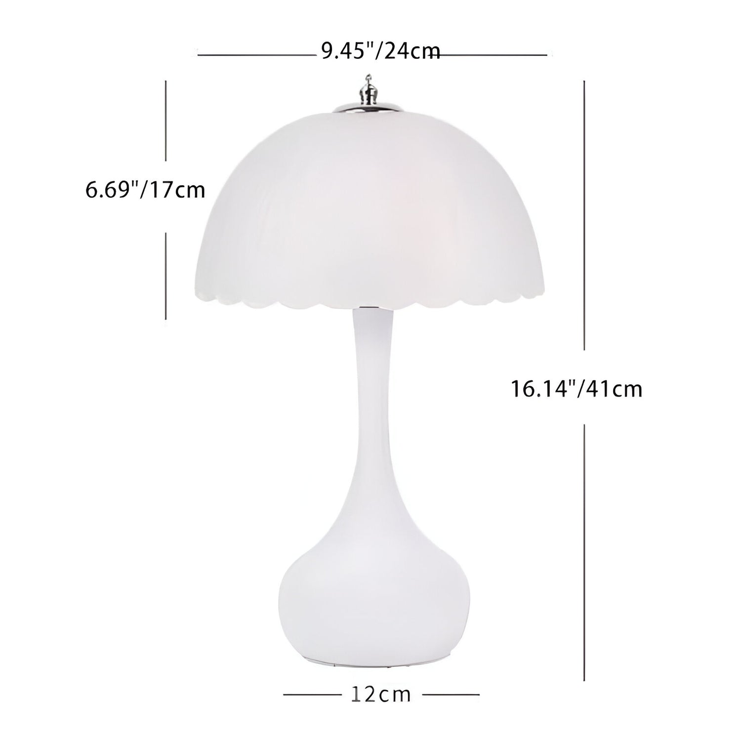 Lampe de table en verre et fer Nordic Dome