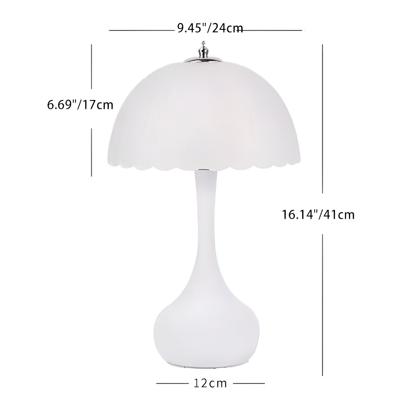 Nordic Dome Eisen Glas Tischlampe