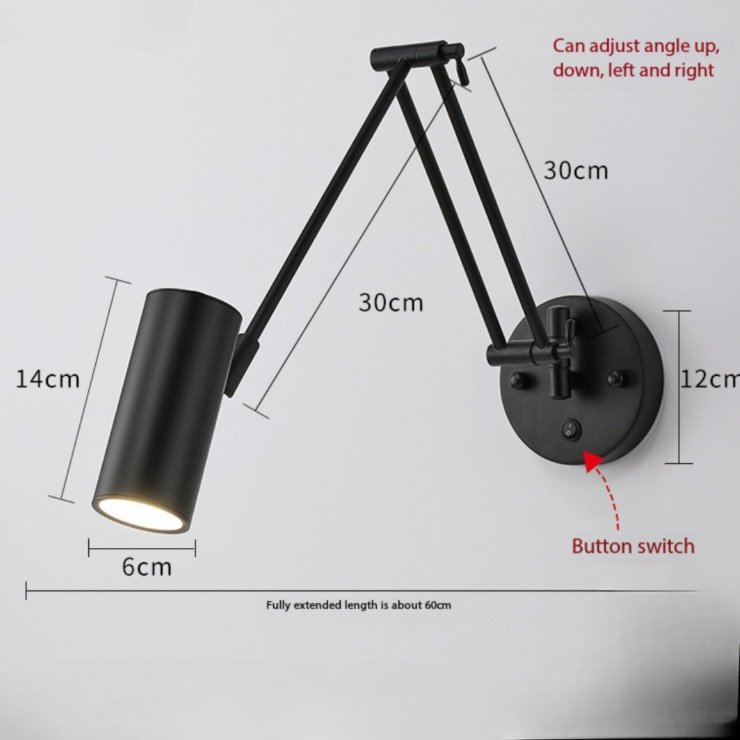 The Axis Adjustable Modern Metal Wall Sconce