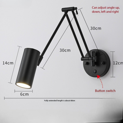 The Axis Adjustable Modern Metal Wall Sconce