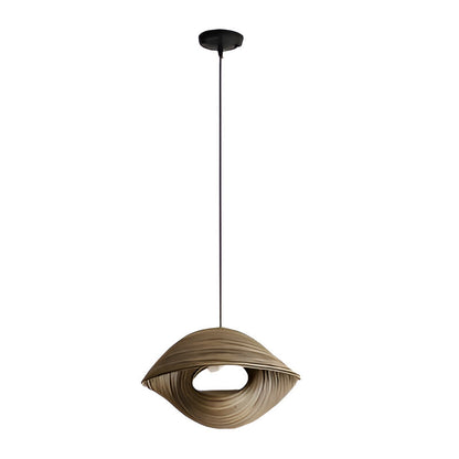 Thai Bamboo Shell Pendant Lamp