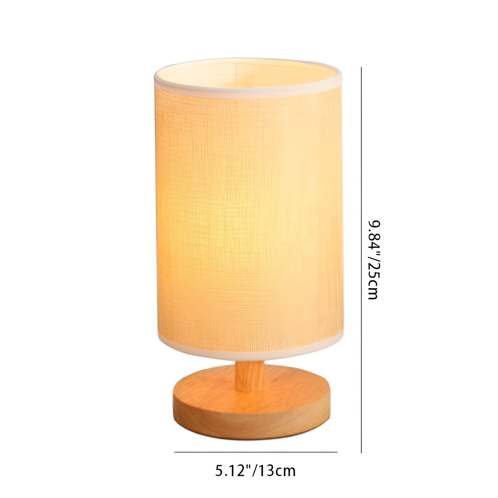 Traditional Vintage Fabric Cylinder Shade Table Lamp