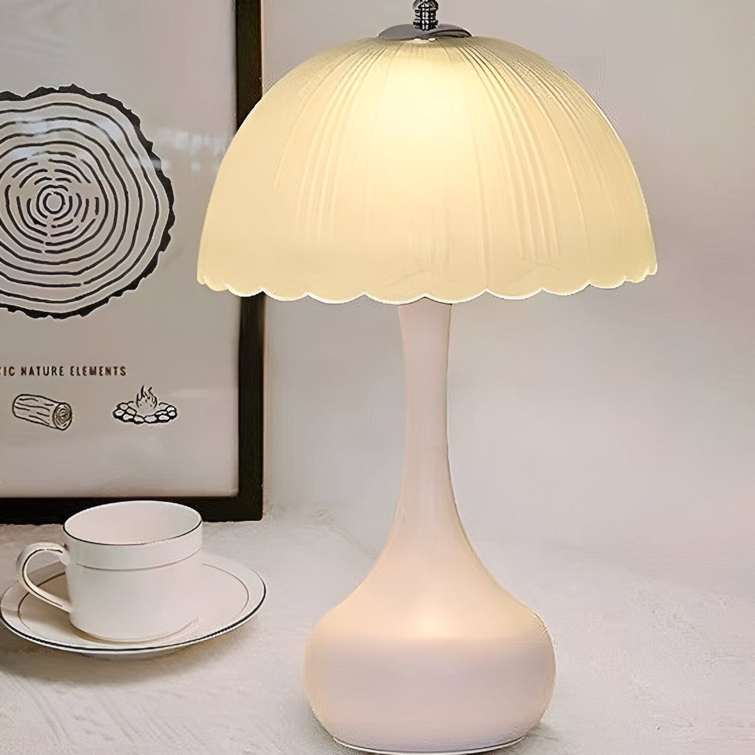 Lampe de table en verre et fer Nordic Dome