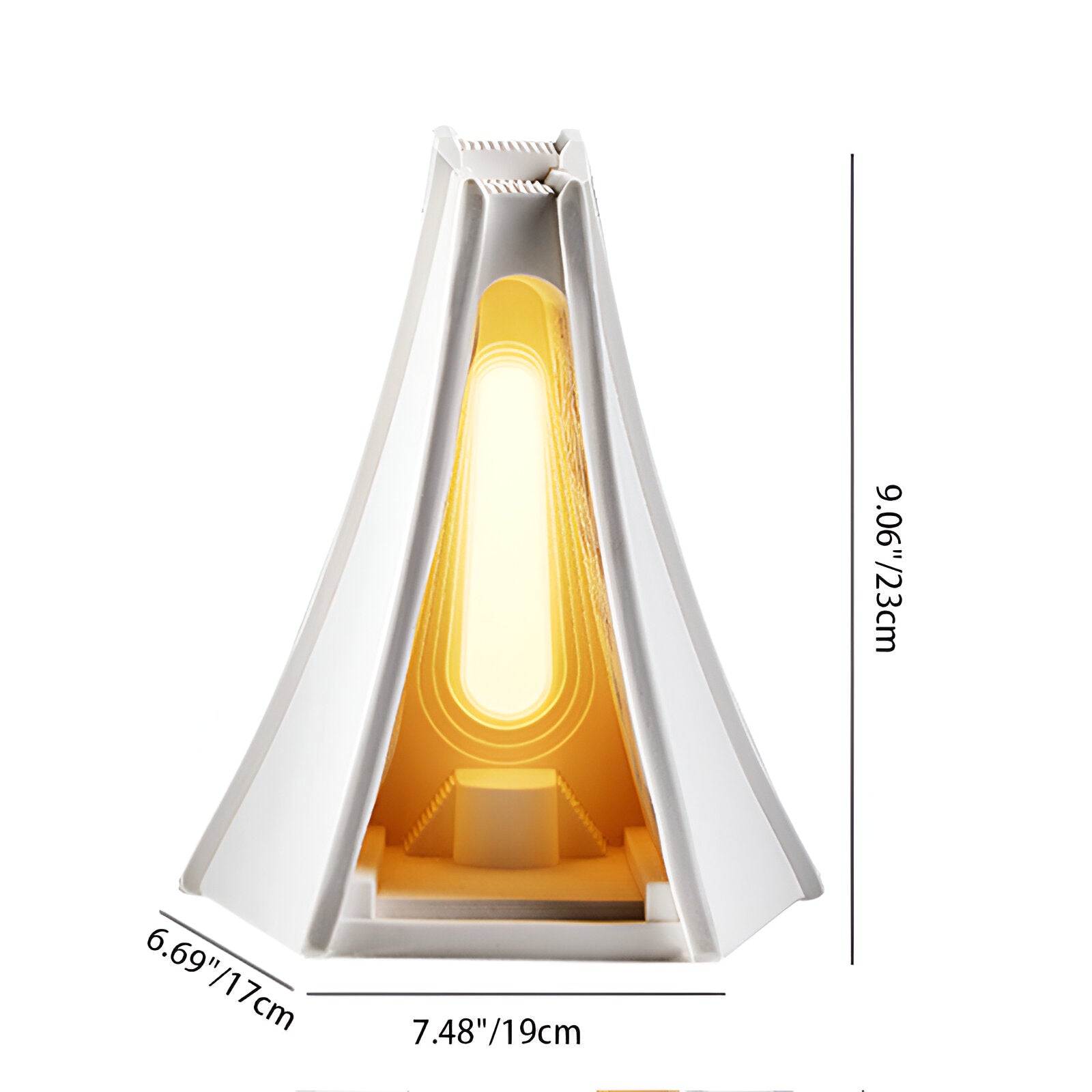 Lampe de table LED en plâtre Prism Tower scandinave