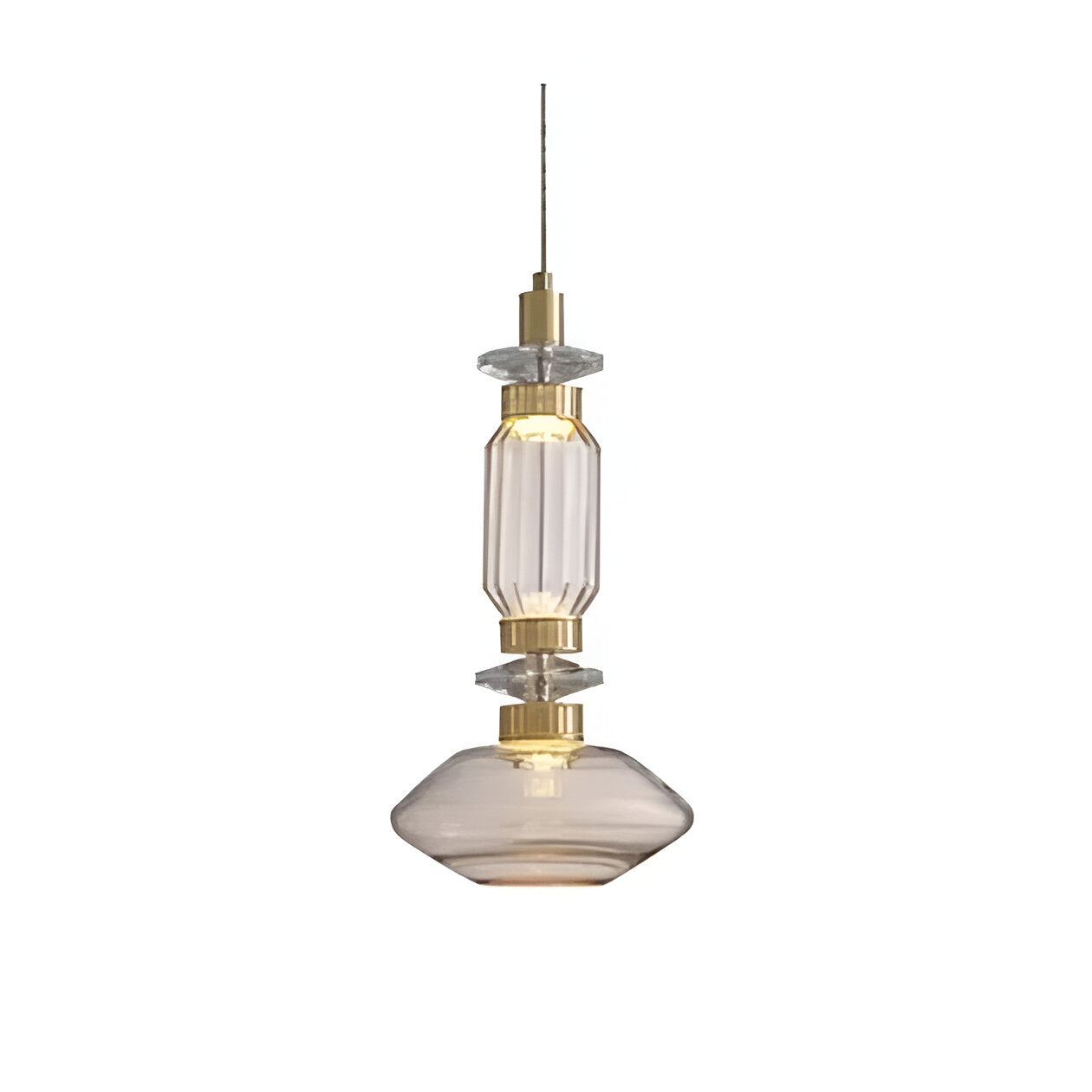 Irregular Art Glass Bottle Pendant Light