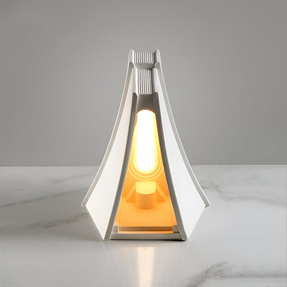 Lampe de table LED en plâtre Prism Tower scandinave