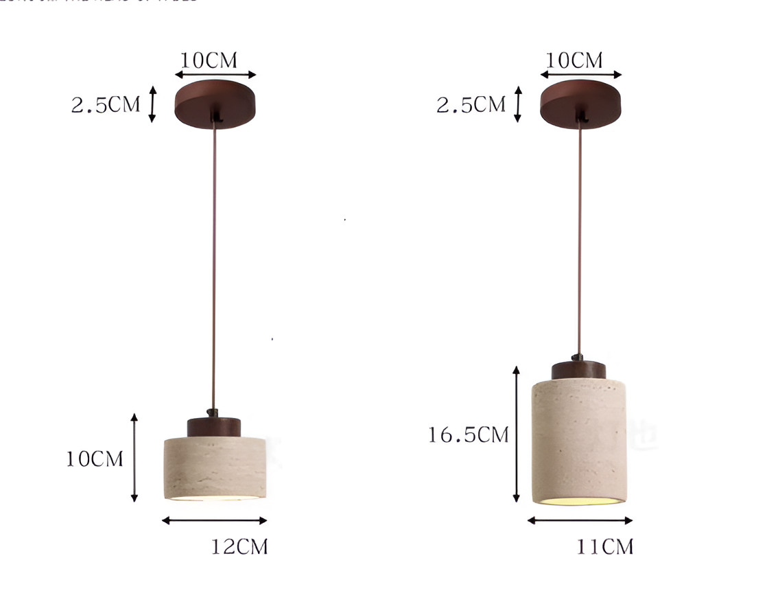 Nordic Travertine Clear Pendant Lamp