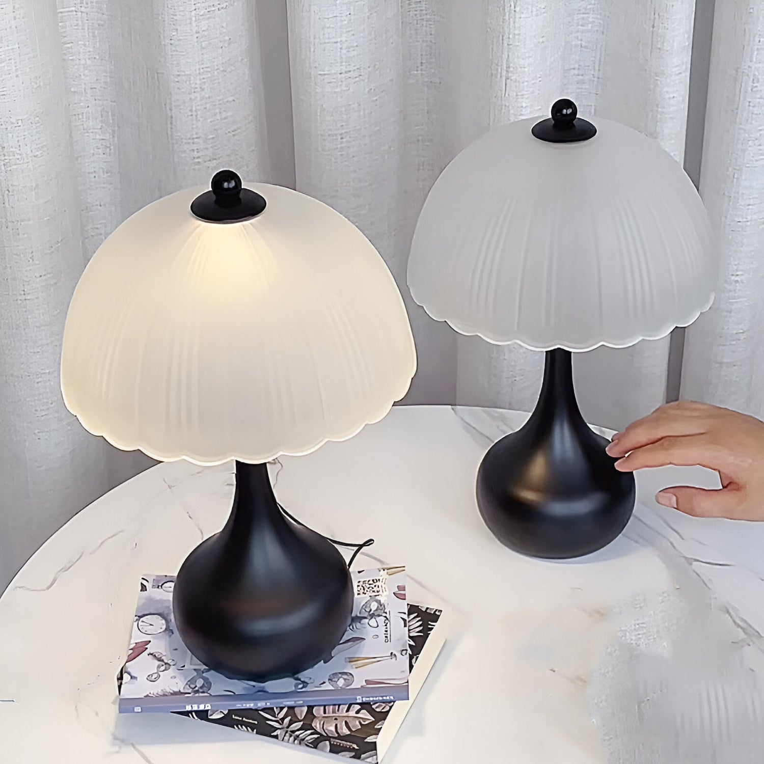 Nordic Dome Iron Glass Table Lamp