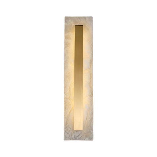 Nordic Brass Linear Alabaster Marble Wall Light