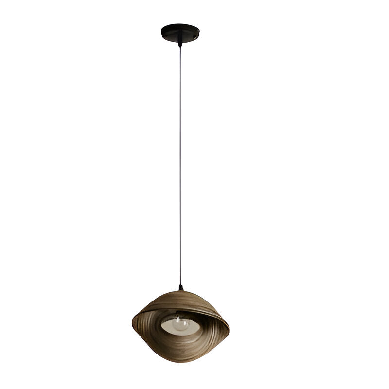 Lampe à pendentif en coquille de bambou thaï