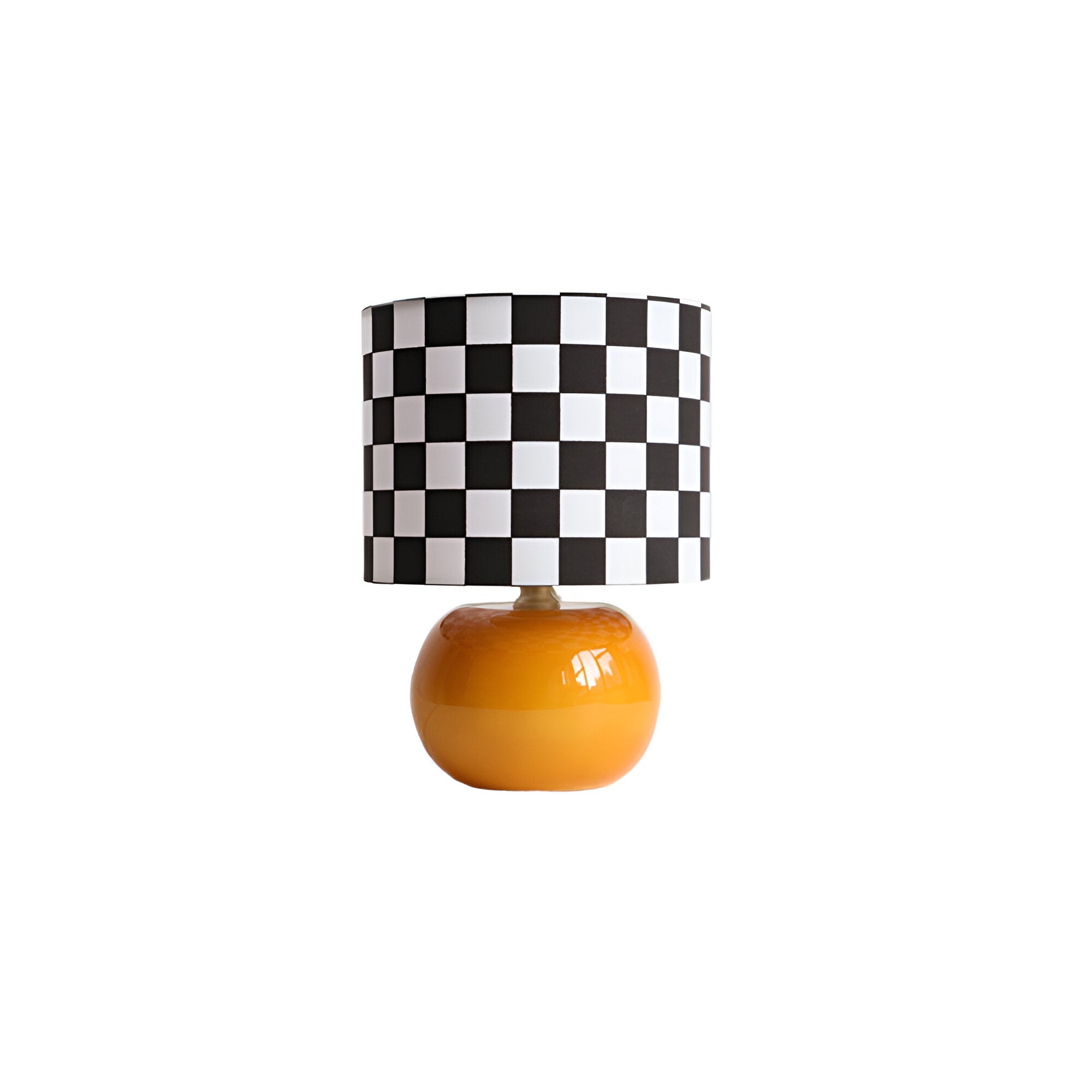 Classic Checkerboard Glass Table Lamp