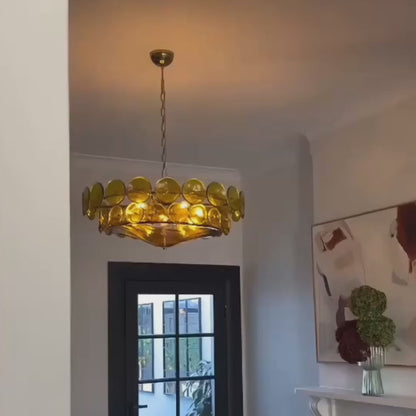 Retro Stil Clara Farbige Glas Kronleuchter