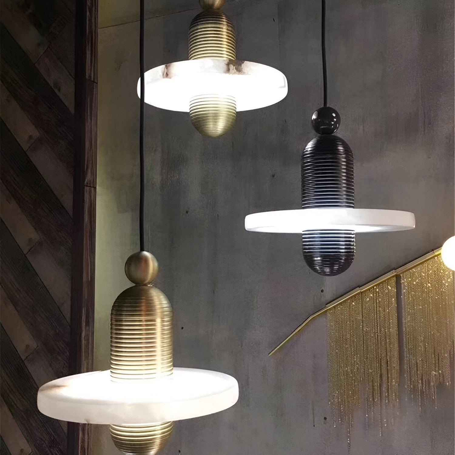 Moderne IJzeren Alabaster Hanglamp