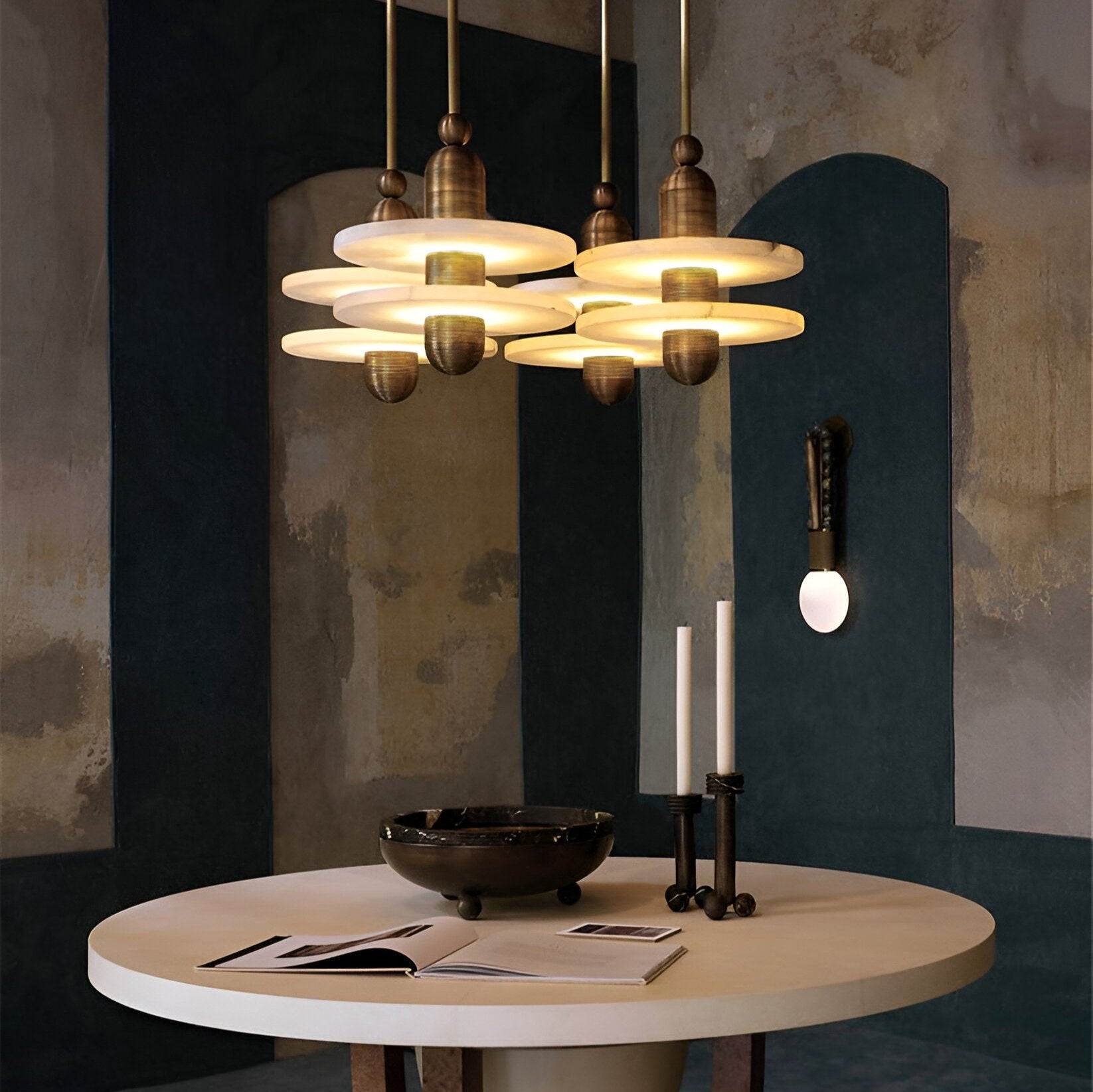 Moderne IJzeren Alabaster Hanglamp