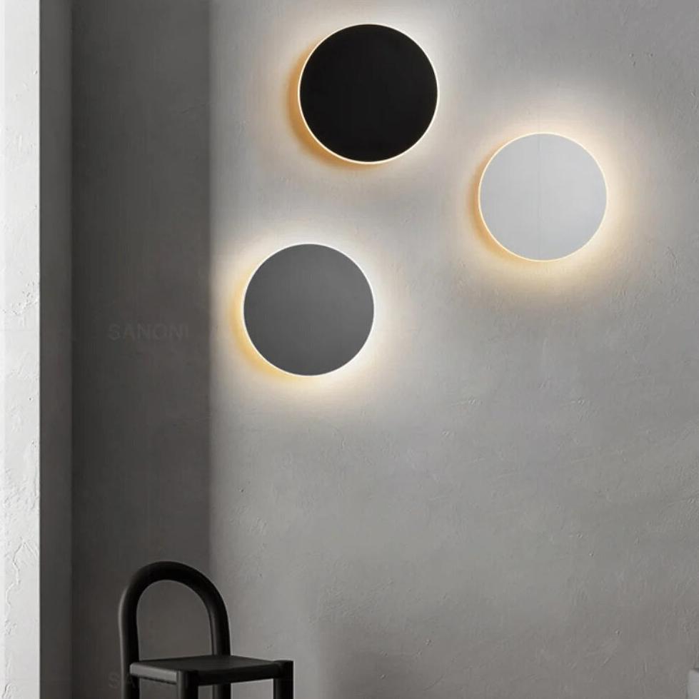 Modern Nordic Round LED Sensor Wall Lamp