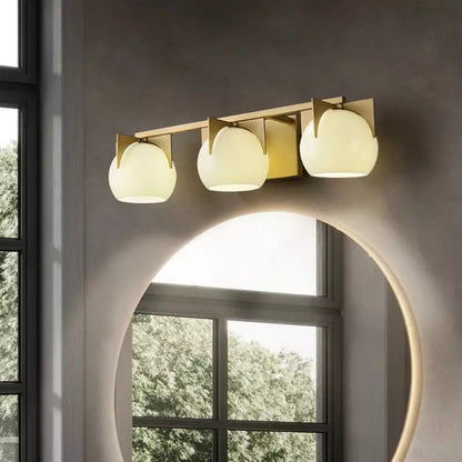 Silas Milk Vanity Glass Modern Wall Light