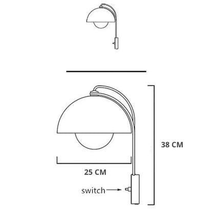 Noordse Stijl Paddenstoel Wandlamp