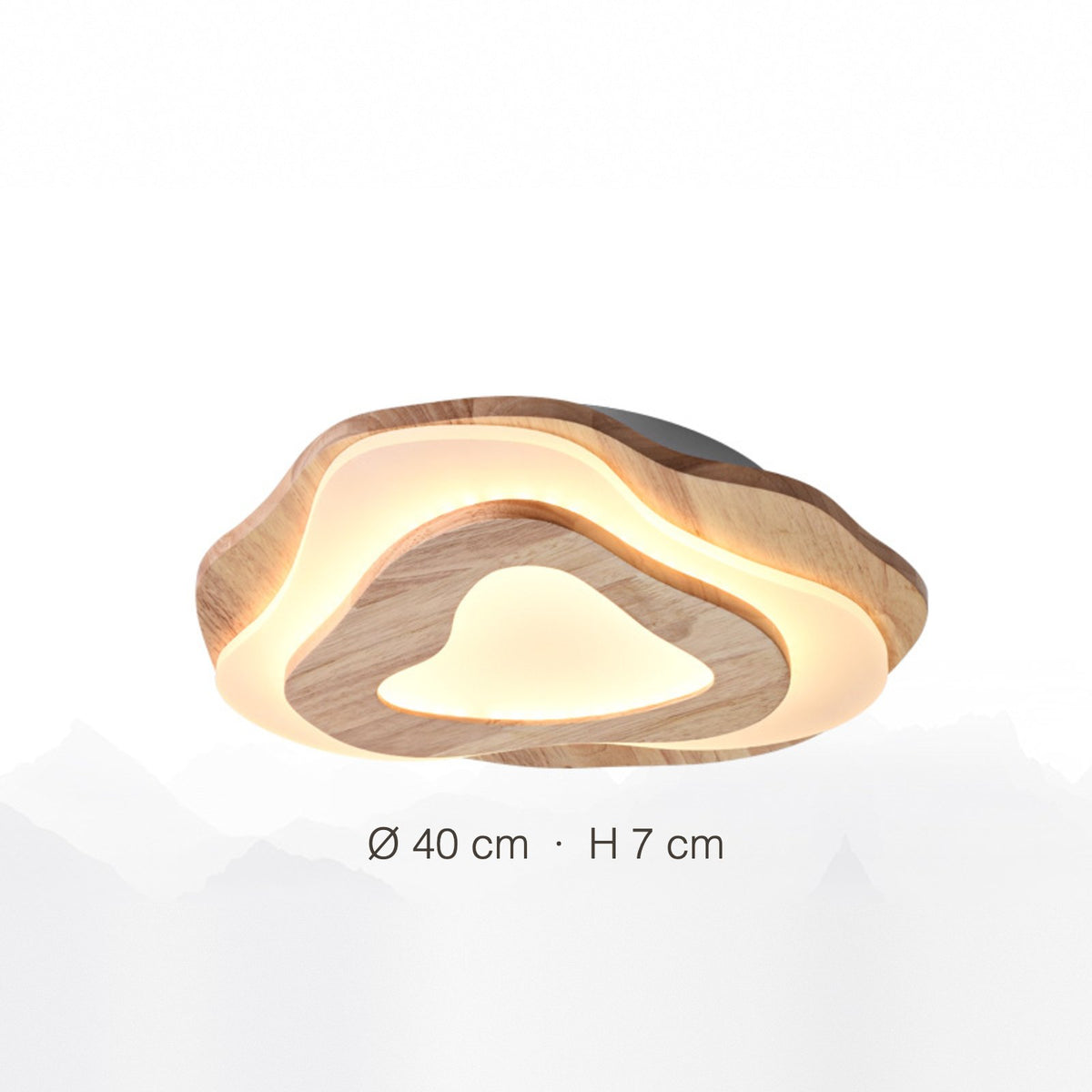 Sazanami natural wood 40 cm dimensions