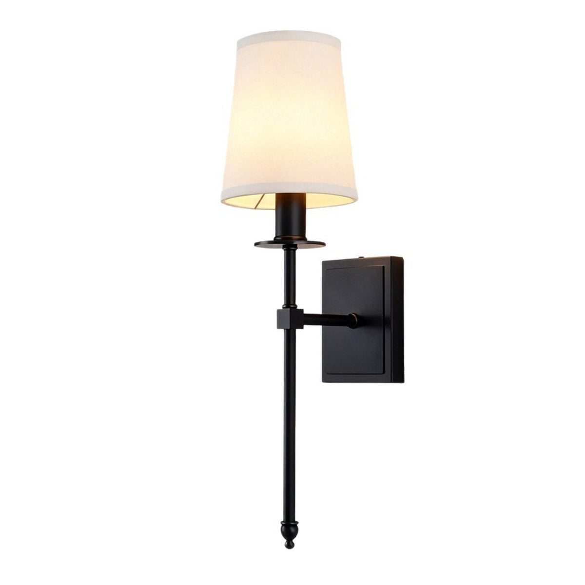 Shiori matte black wall light on white