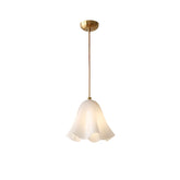 White glass skirt pendant light