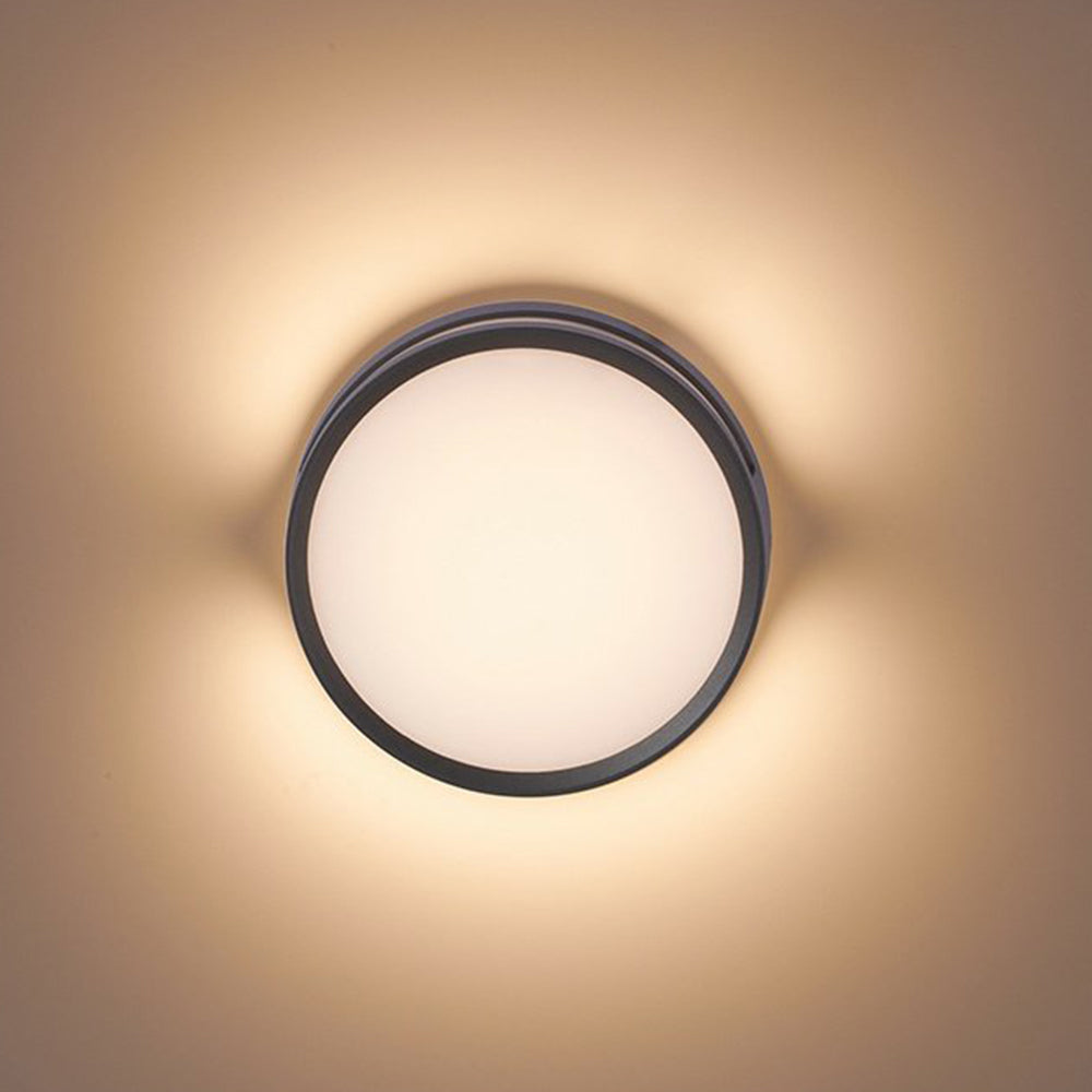 Orr Modern Round Metal Acrylic Outdoor Waterproof Wall Lamp