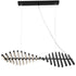 Talia twisted linear LED pendant light in black