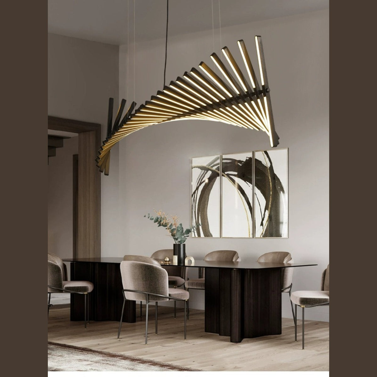 Talia LED pendant over a dining room