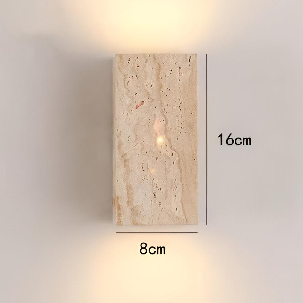 Travertine Stone Outdoor LED Wall Lamp