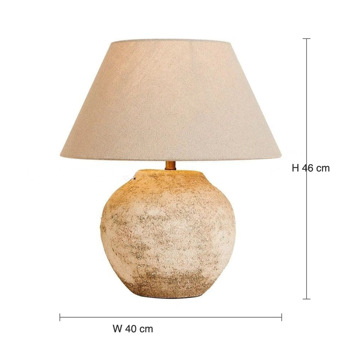 Tsumugi table lamp dimensions 40 cm wide 46 cm tall