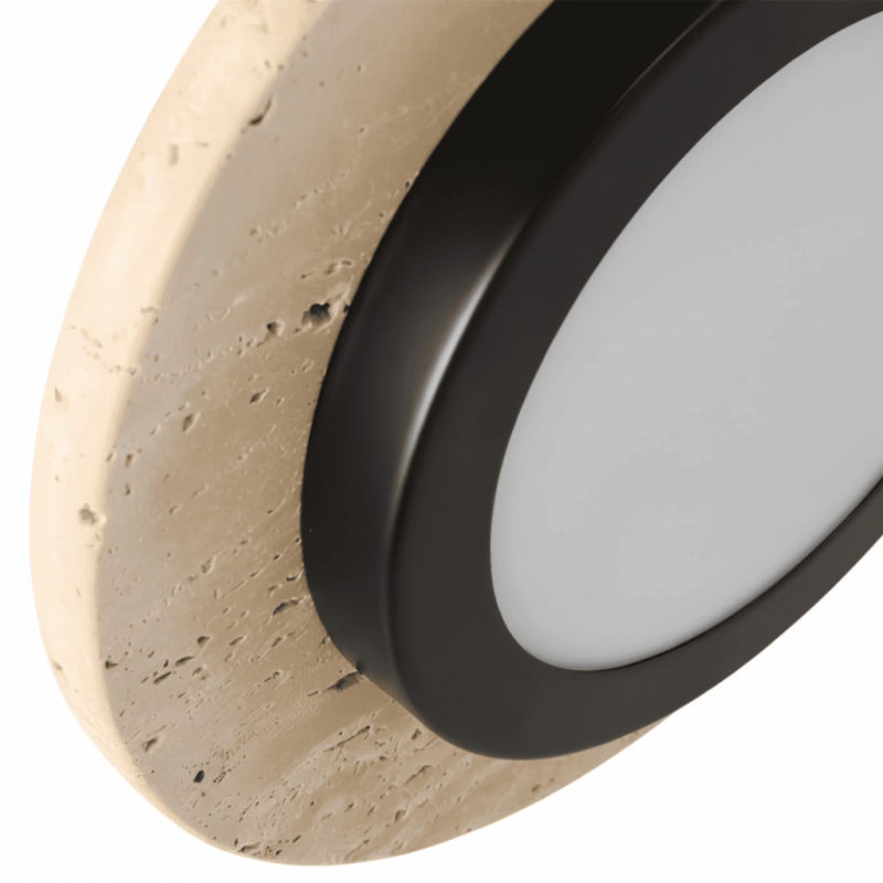 Sora Disc Modern Travertine Pendant Light
