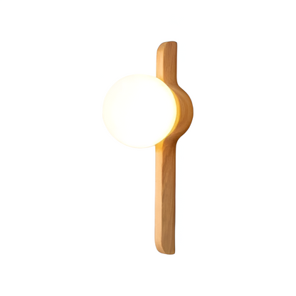 Thais Wood Nordic Glass Wall Light