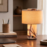 Yoru marble lamp on a desk